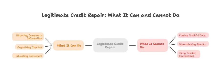 What legitimate credit repair can, and cannot, do